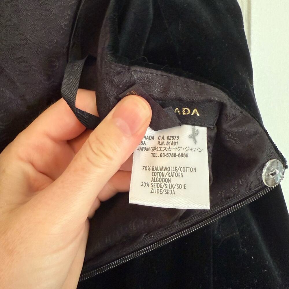 Escada Black Velvet Pencil Skirt - Picture 5 of 6